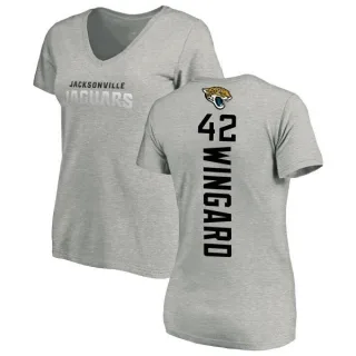 Andrew Wingard Women's Jacksonville Jaguars Backer V-Neck T-Shirt - Ash