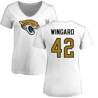 Andrew Wingard Women's Jacksonville Jaguars Name & Number Logo Slim Fit T-Shirt - White