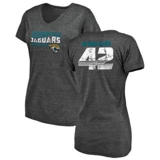 Andrew Wingard Women's Jacksonville Jaguars Retro Tri-Blend V-Neck T-Shirt - Black