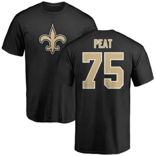 Andrus Peat New Orleans Saints Name & Number Logo T-Shirt - Black