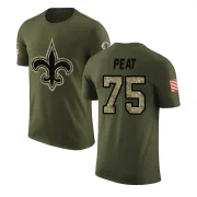 Andrus Peat New Orleans Saints Olive Salute to Service Legend T-Shirt