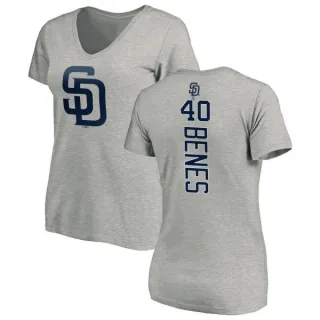 Andy Benes Women's San Diego Padres Backer Slim Fit T-Shirt - Ash