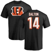 Andy Dalton Cincinnati Bengals Name & Number Logo T-Shirt - Black