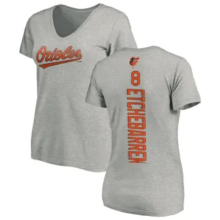 Andy Etchebarren Women's Baltimore Orioles Backer Slim Fit T-Shirt - Ash