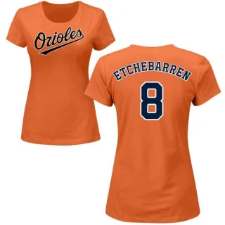 Andy Etchebarren Women's Baltimore Orioles Name & Number T-Shirt - Orange