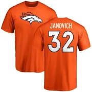 Andy Janovich Denver Broncos Name & Number Logo T-Shirt - Orange