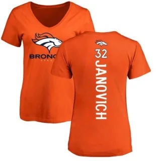 Andy Janovich Women's Denver Broncos Backer Slim Fit T-Shirt - Orange