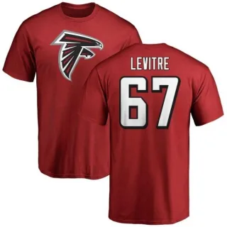 Andy Levitre Atlanta Falcons Name & Number Logo T-Shirt - Red