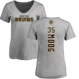 Andy Moog Women's Boston Bruins Backer T-Shirt - Ash