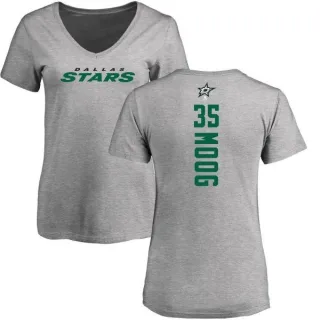 Andy Moog Women's Dallas Stars Backer T-Shirt - Ash