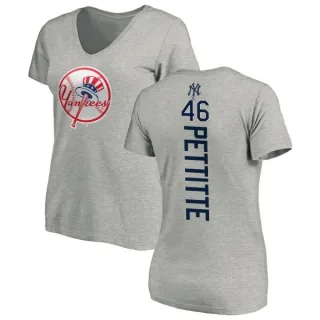 Andy Pettitte Women's New York Yankees Backer Slim Fit T-Shirt - Ash