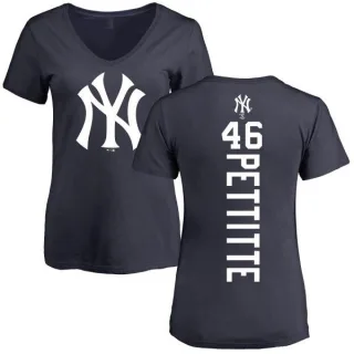 Andy Pettitte Women's New York Yankees Backer Slim Fit T-Shirt - Navy