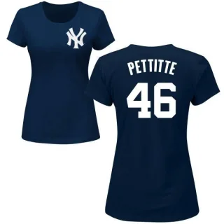 Andy Pettitte Women's New York Yankees Name & Number T-Shirt - Navy