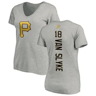 Andy Van Slyke Women's Pittsburgh Pirates Backer Slim Fit T-Shirt - Ash