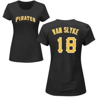 Andy Van Slyke Women's Pittsburgh Pirates Name & Number T-Shirt - Black