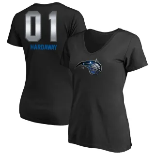 Anfernee Hardaway Women's Orlando Magic Black Midnight Mascot T-Shirt