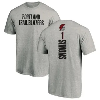 Anfernee Simons Portland Trail Blazers Ash Backer T-Shirt