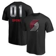 Anfernee Simons Portland Trail Blazers Black Midnight Mascot T-Shirt