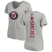 Anibal Sanchez Women's Washington Nationals Backer Slim Fit T-Shirt - Ash