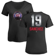 Anibal Sanchez Women's Washington Nationals Midnight Mascot V-Neck T-Shirt - Black