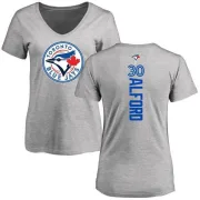 Anthony Alford Women's Toronto Blue Jays Backer Slim Fit T-Shirt - Ash