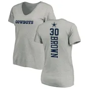 Anthony Brown Women's Dallas Cowboys Backer Slim Fit T-Shirt - Ash