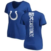 Anthony Castonzo Women's Indianapolis Colts Backer Slim Fit T-Shirt - Royal