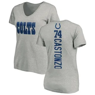 Anthony Castonzo Women's Indianapolis Colts Backer V-Neck T-Shirt - Ash