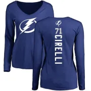 Anthony Cirelli Women's Tampa Bay Lightning Backer V-Neck Long-Sleeve T-Shirt - Royal