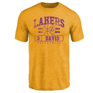 Anthony Davis Los Angeles Lakers Gold Baseline Tri-Blend T-Shirt