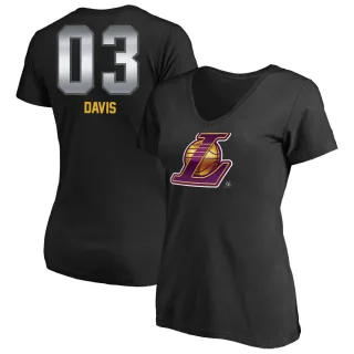 Anthony Davis Women's Los Angeles Lakers Black Midnight Mascot T-Shirt