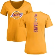 Anthony Davis Women's Los Angeles Lakers Gold Backer T-Shirt