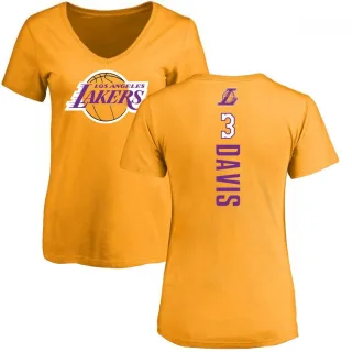 Anthony Davis Women's Los Angeles Lakers Gold Backer T-Shirt