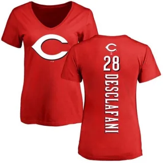 Anthony DeSclafani Women's Cincinnati Reds Backer Slim Fit T-Shirt - Red