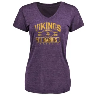 Anthony Harris Women's Minnesota Vikings Flanker Tri-Blend T-Shirt - Purple