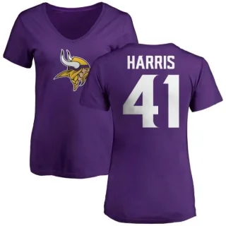 Anthony Harris Women's Minnesota Vikings Name & Number Logo Slim Fit T-Shirt - Purple