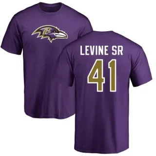 Anthony Levine Sr. Baltimore Ravens Name & Number Logo T-Shirt - Purple