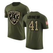 Anthony Levine Sr. Baltimore Ravens Olive Salute to Service Legend T-Shirt