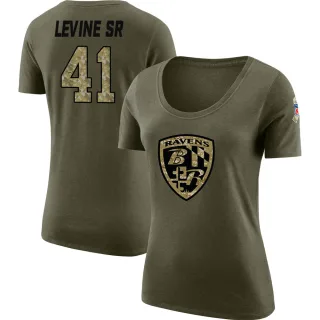 Anthony Levine Sr. Women's Baltimore Ravens Salute to Service Olive Legend Scoop Neck T-Shirt