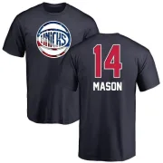 Anthony Mason New York Knicks Navy Name and Number Banner Wave T-Shirt