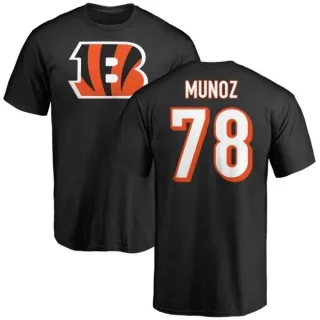 Anthony Munoz Cincinnati Bengals Name & Number Logo T-Shirt - Black