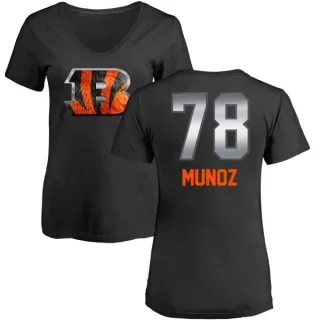 Anthony Munoz Women's Cincinnati Bengals Midnight Mascot T-Shirt - Black