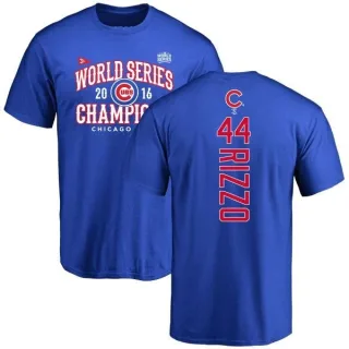 Anthony Rizzo Chicago Cubs 2016 World Series Champions Back Name & Number T-Shirt - Royal