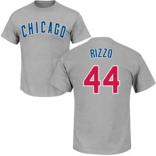 Anthony Rizzo Chicago Cubs Name & Number T-Shirt - Gray