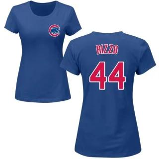 Anthony Rizzo Women's Chicago Cubs Name & Number T-Shirt - Royal