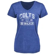 Anthony Walker Women's Indianapolis Colts Flanker Tri-Blend T-Shirt - Royal