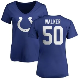 Anthony Walker Women's Indianapolis Colts Name & Number Logo Slim Fit T-Shirt - Royal