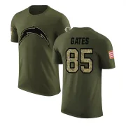 Antonio Gates Los Angeles Chargers Olive Salute to Service Legend T-Shirt