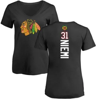 Antti Niemi Women's Chicago Blackhawks Backer T-Shirt - Black