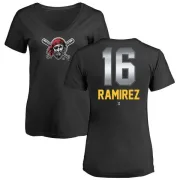 Aramis Ramirez Women's Pittsburgh Pirates Midnight Mascot V-Neck T-Shirt - Black